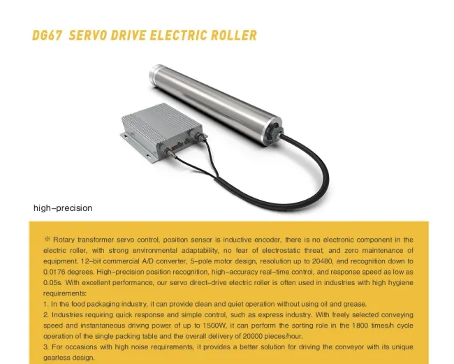 Winroller DC 24V Gearless Belt Conveyor Roller for Fast Sorting System
