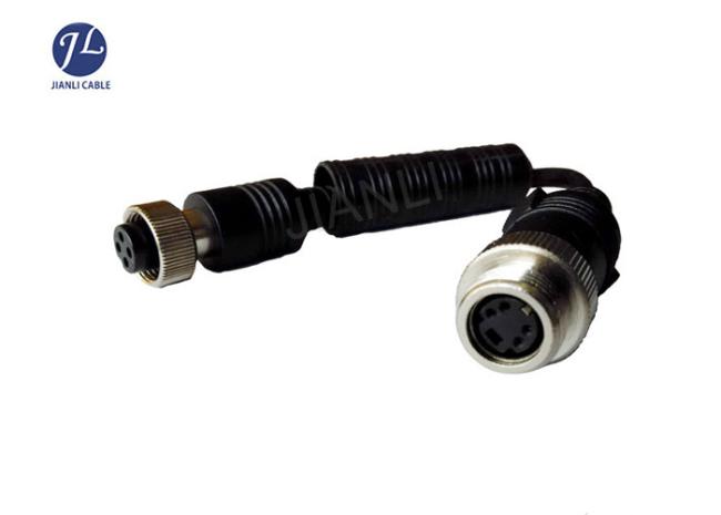 Pure Copper Mini Din S Video Cable Connect Truck Trailer Plug For Car Security Camera System