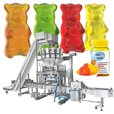 China Automatic Bottle Can Jar Filling Packing Machine Gummy Candy Snacks Food Weight And Packaging Machine for sale