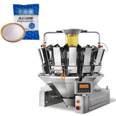 China Automatic Vertical Grain Bag Multihead Weigher Snack Granular Salt Sugar Coffee Bean Packing Machine for sale