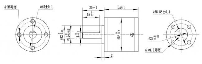 Nema 23 9.6 V 1A 1.8 Degree Stepper Motor With Gearbox 52 Mm*52 Mm 1