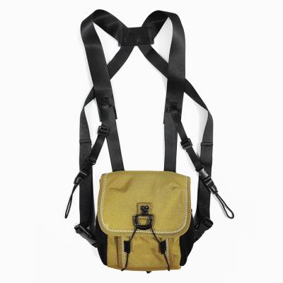 China Tan Color Adjustable Binocular Harness Case 500D Cordura Chest Bino Pack for sale