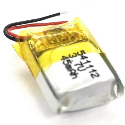 China Earphone 541112 Small Lithium Polymer Battery 45mah 3.7v 50mAh 60mAh 70mAh for sale