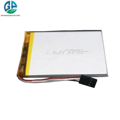 China 435087 3.7V 2300mah Lipo Battery , Tattu 3.7v Polymer Battery With ISO9001 for sale