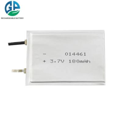 China CE KC Approved 3.7v 180mah Ultra Thin Lipo Battery 014461 For E Card for sale