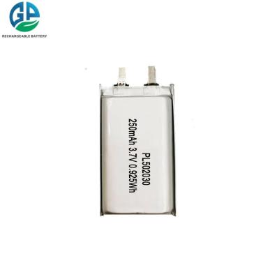 China 502030 Lithium Battery Power Pack 250mAh 3.7v Polymer Lithium Battery Pack for sale