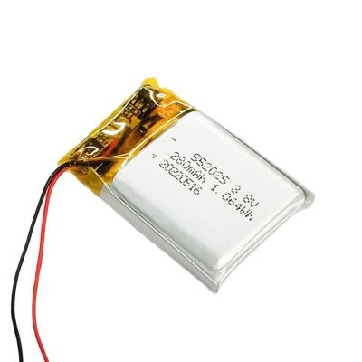 China 552025 Li Ion Battery Pack 3.8V 280mAh Lipo Batteries For Digital Watch for sale