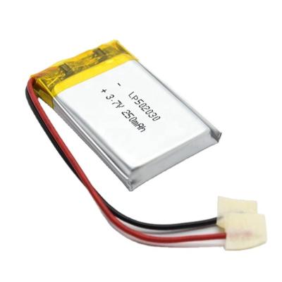 Chine lithium rechargeable Ion Polymer Battery Pack de 3.7V 250mah Lipo 502030 3,7 V à vendre