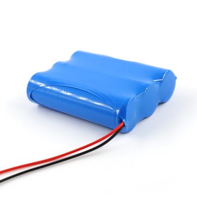 China ICR 18650 3s1p 11.1V 2600mAh Rechargeable Lithium Ion Battery Pack for sale