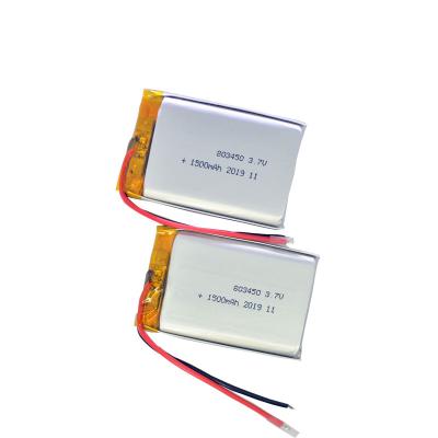 China Rechargeable 803450 1500mah 3.7 Volt Li Polymer Battery for sale