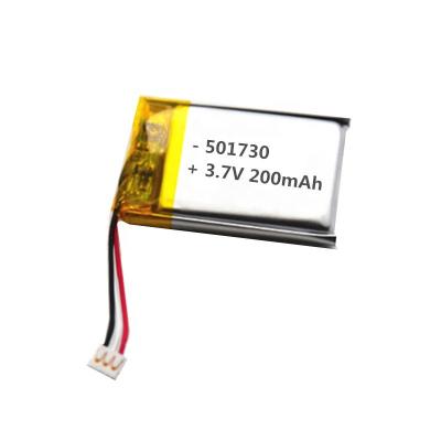 China Small 3.7 Volt 501730 200mah Li Polymer Battery For Electronic Toy for sale