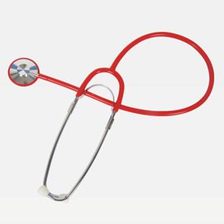 China Red Aluminium Alloy Single Chestpeice Professional Stethoscope With Plastic Ring WL8022 for sale