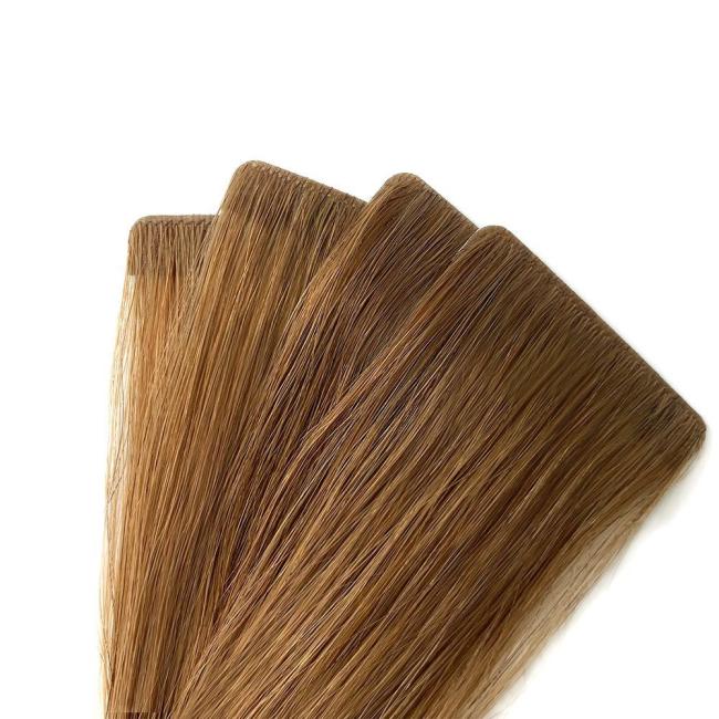 20 Inch Wholesale Virgin Tape in Hair Extensions Natural Invisible Double Drawn Virgin Tape in Human Hair Extension