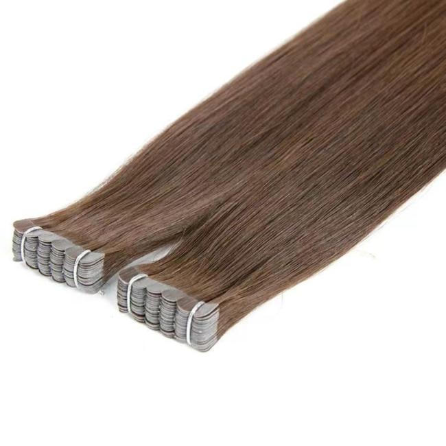 100% Human Mini Flower Tape Hair Extensions Remy Bone Straight Mini Flower Tape in Hair Extensions