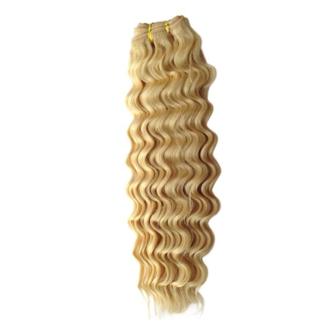 Double Drawn Blonde Remy Weft Human Hair Extensions
