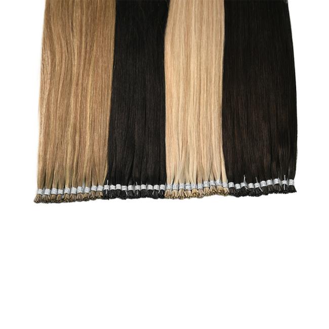 Keratin Stick I Tip Hair Extension Natural Remy Human Hair 16-24" Straight Hair