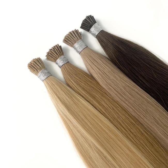 Natural I Tip U Tip Hair Extensions Remy Virgin Fusion Hair Extension Double Drawn