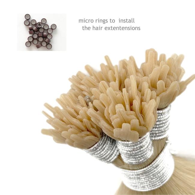 New Product Cuticle Aligned Remy Full Cuticle Flat and Stick Fan Tip Hair Hair Extension