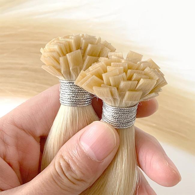 Black Flat Tip Hair Extensions 6-40 Inches Russian Hair High Quality Ready to Export