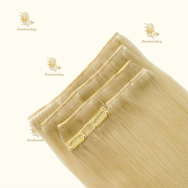Classic Clip in Hair Extensions Premium Quality Double Drawn Human Hair