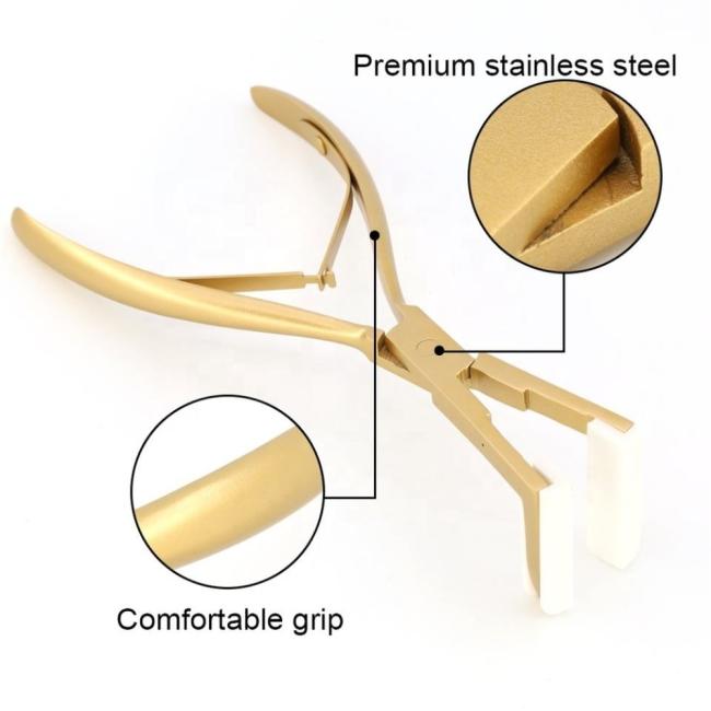 German Steel Extensions Tape Sealing Pliers Flat Tip Hair Extension Plier
