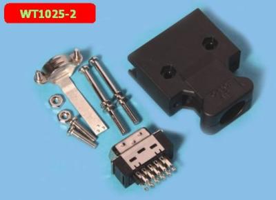 China SPCC Nickel Plating IC Socket Connector WT1025-2 SCSI Male Connector Screw Locking for sale