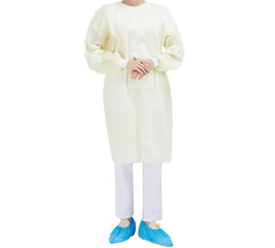 China Wholesale 20-100gsm Long Sleeve Non-woven Gowns in White Color for B2B Buyers for sale