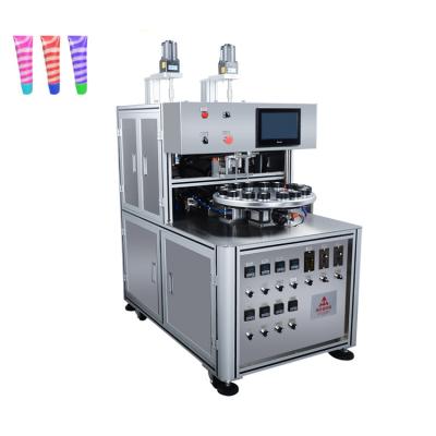 China Accurate Cosmetic Cream Filling Machine Double Color Cream Jar Filling Machine With AC Motor for sale