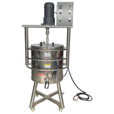 China SUS304 Lipstick Production Line 100L Mixing Stirring Melting Compartmentalized Heating Machine for sale