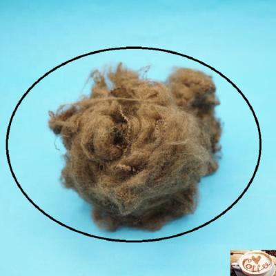 China Virgin Grade Dope Dyed Polyester Coffee Color For Spinning for sale