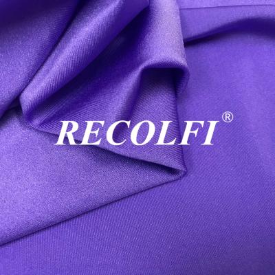 中国 Sweatsuits華麗な紫色によってリサイクルされるLycraの生地のよい湿気のWickingの性能 販売のため