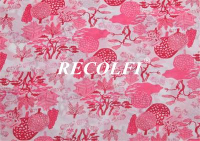 China Pink Floral Printed Bikini Bondi Shiny Repreve Swimwear Fabric Washable for sale