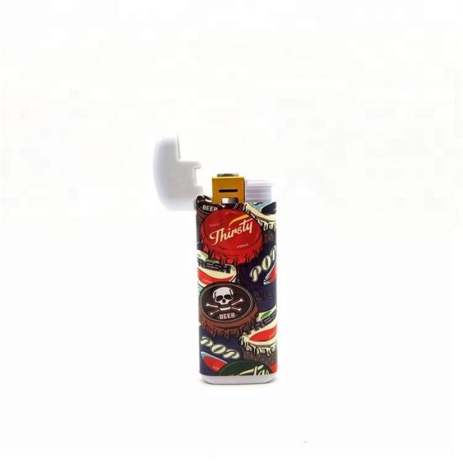 Custom Cool Cover Encendedor New Design High Quality Windproof Cigarette Electric Lighter