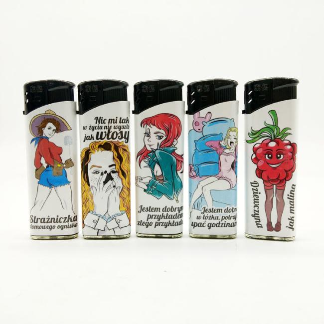 Cr Wholesale Promotional Electronic Gas Torch Lighter with Frost Painting
