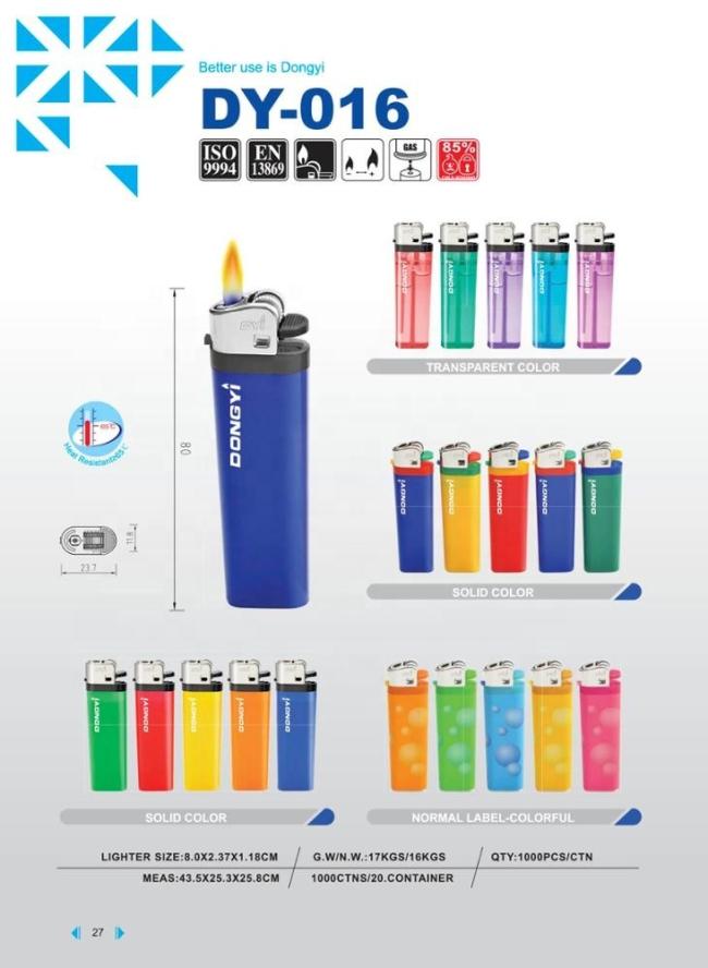 Solid Color Disposable Gas Fint Lighter