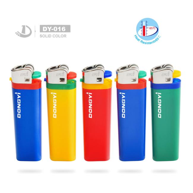 Five Colors Black Head Plastic Gas Flint Lighter