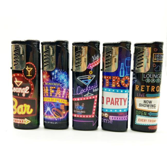 New Metal Windproof Straight Watch Lighter Custom Lighter Blue Flame Cigarette Lighter