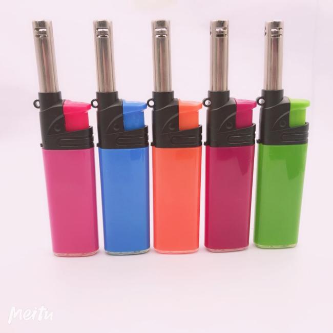 100% Quality Inspected and Safety Guarantee Plastic Barbecue Windproof Flame Lighter ISO Quality Custom Mini BBQ Lighter