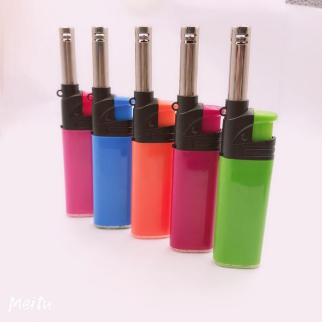 100% Quality Inspected and Safety Guarantee Plastic Barbecue Windproof Flame Lighter ISO Quality Custom Mini BBQ Lighter