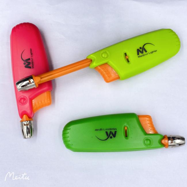 100% Quality Inspected and Safety Guarantee Plastic Barbecue Windproof Flame Lighter ISO Quality Custom Mini BBQ Lighter