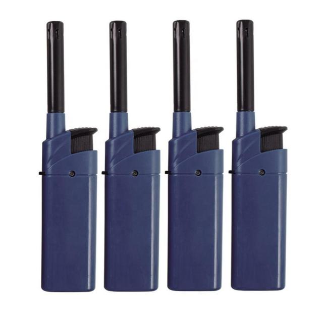 Windproof Refillable Lighter BBQ Lighter Long Gas Electric Lighter for Camping Kitchen Lighter