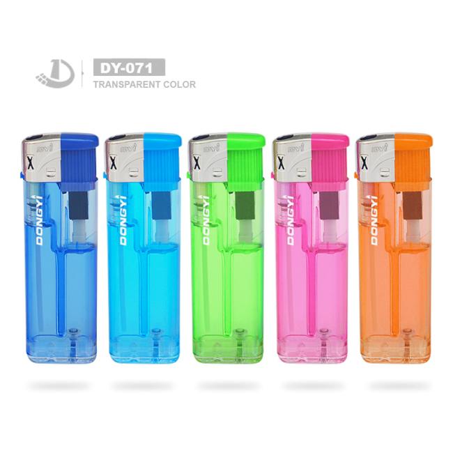 Transparent Color Logo Printed Electric Shock Lighter
