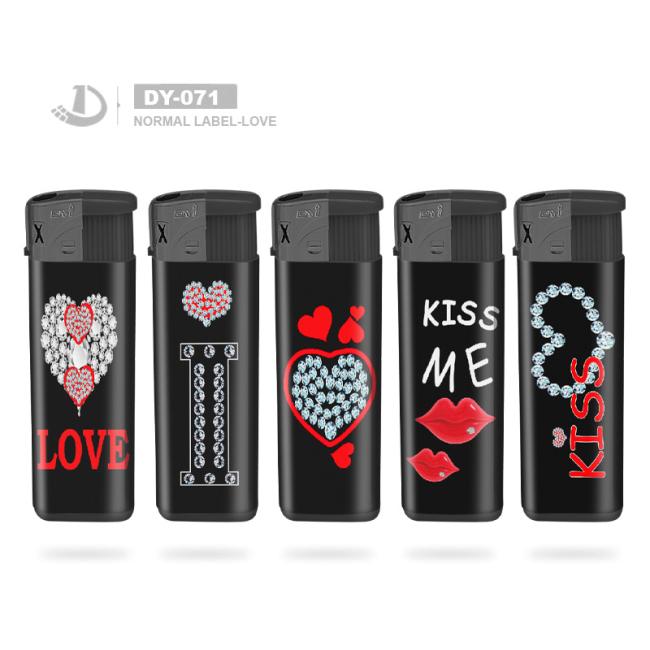 Transparent Color Logo Printed Electric Shock Lighter