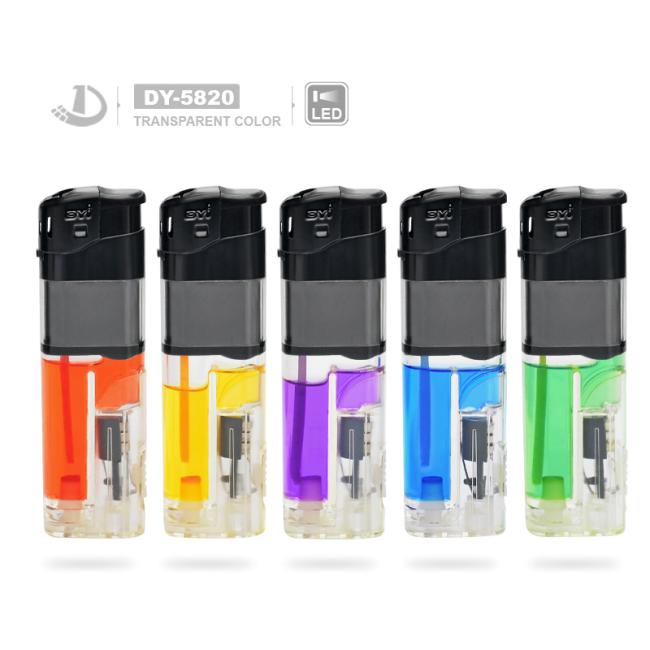 Hot Sale Cheap Chinese Smoking Gas Refillable Electronic LED Lighter
