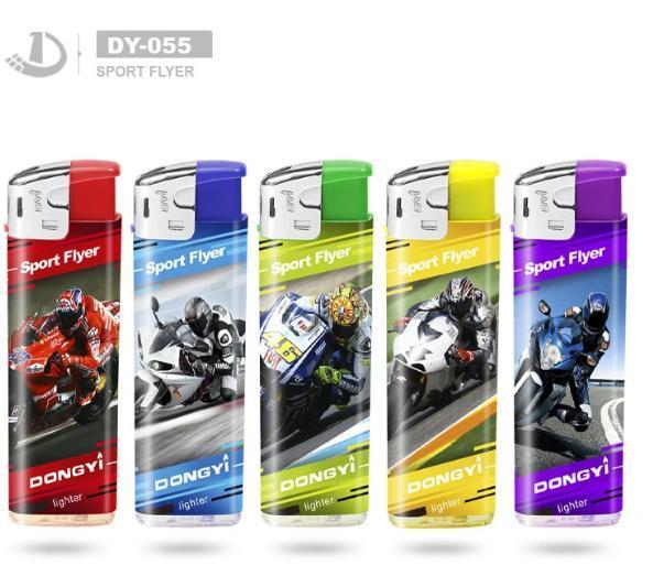 Dy-1701 LED Lamp Plastic Gas Electric Fire Lighter with Unique Style