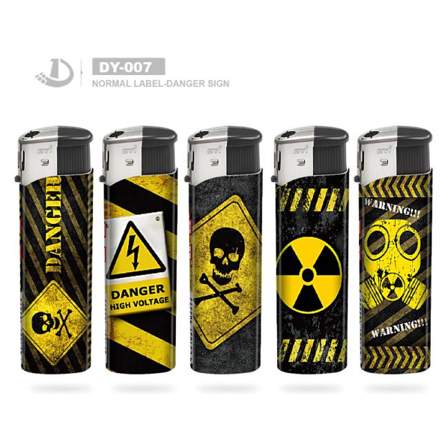 Dy-1703 Manufacture Europe Market Five Colors Unique Plastic Lighter with Disposable &Refillable