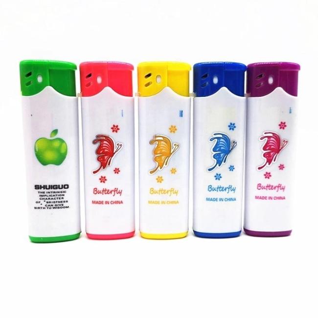 Wholesale Price Multi Colored Refillable Windproof Plastic Lighter