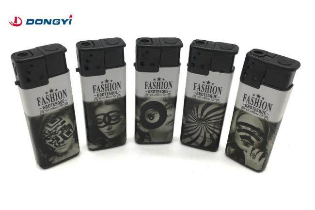 Black and White Vintage Style Customized Colorful Label Fashionable Cigarette Lighter for European and American