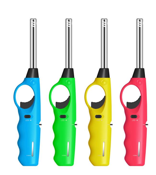 2023 New Kitchen Popular Electronic Lighter Customize Logo Refillable Candle BBQ Lighter