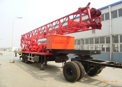 China Multi Functional Trailer Mounted 144KW Water Well Drilling Rig for sale